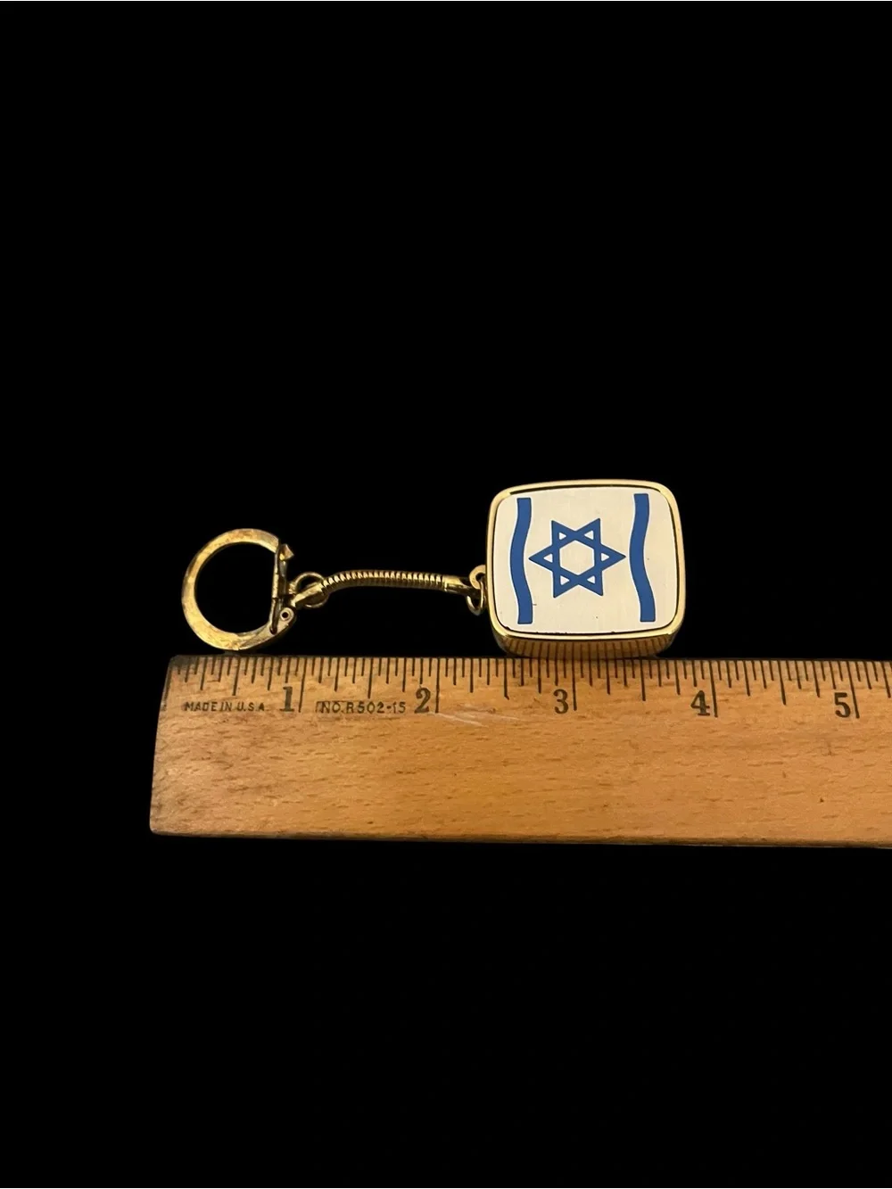 Clover Sankyo Star of David Music Box Keychain Jewish Vintage Israel Collectible